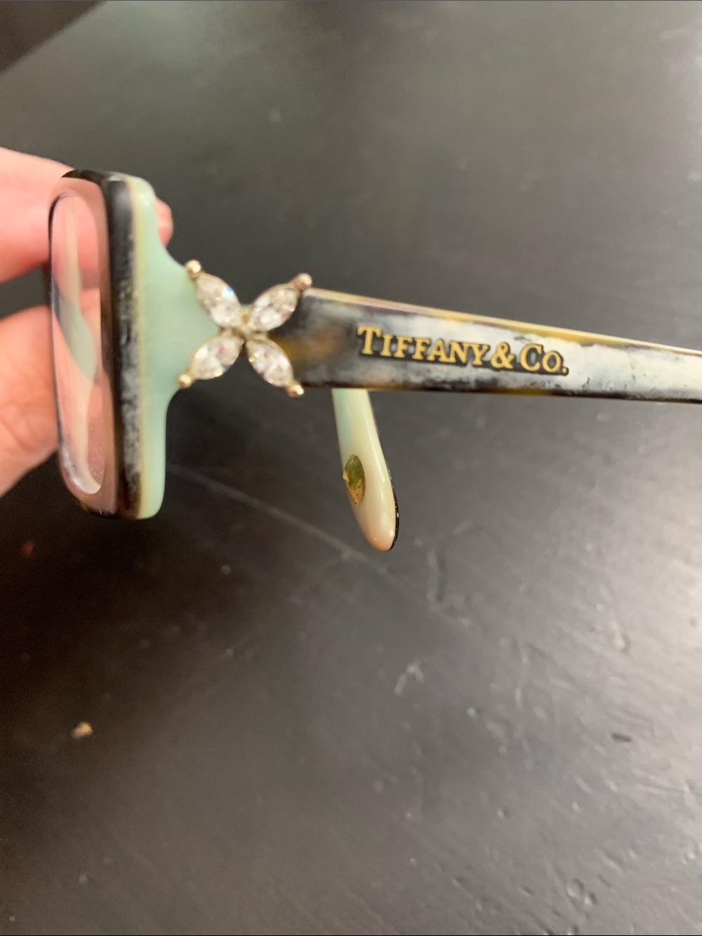 Tiffany & Co. Tortoise Rectangle Glasses with Butterfly and Blue Light Lenses - Picture 6 of 6